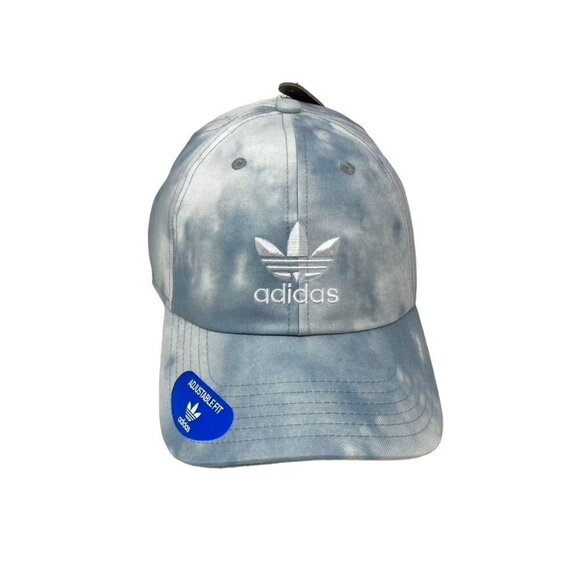 ADIDAS ORIGINALS TIE-DYED STRAP-BACK HAT UNISEX MEDIUM GREY ONE SIZE - Picture 2 of 9